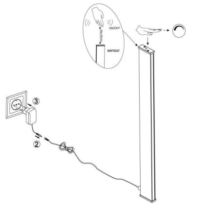 Wofi 8096.1.51.8000 - LED Dimbare tafellamp met sensor SYDNEY LED/13W/230V 3000K