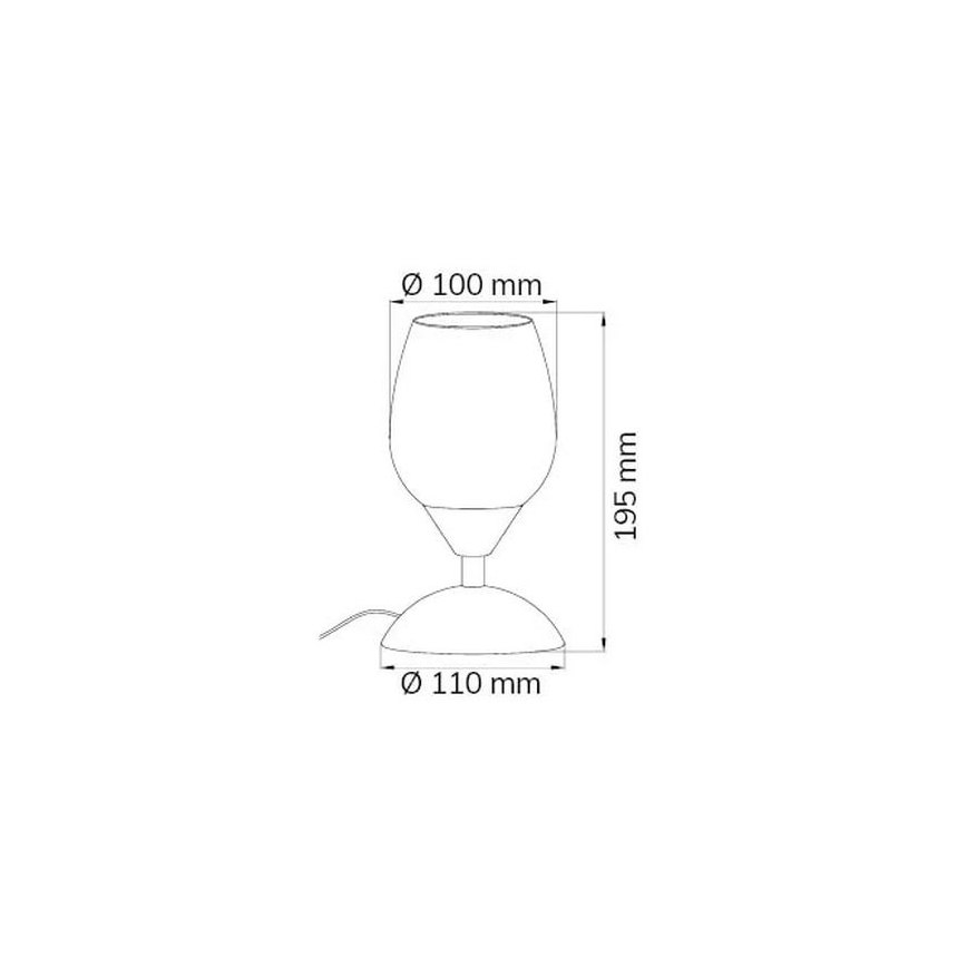 Wofi 814101640500 - Dimbare touch tafellamp FLAME 1xE14/60W/230V