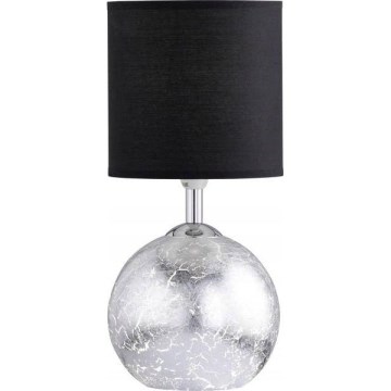 Wofi 8149.02.70.6010 - Lampe de table CARMEN 1xE14/40W/230V noire/argentée