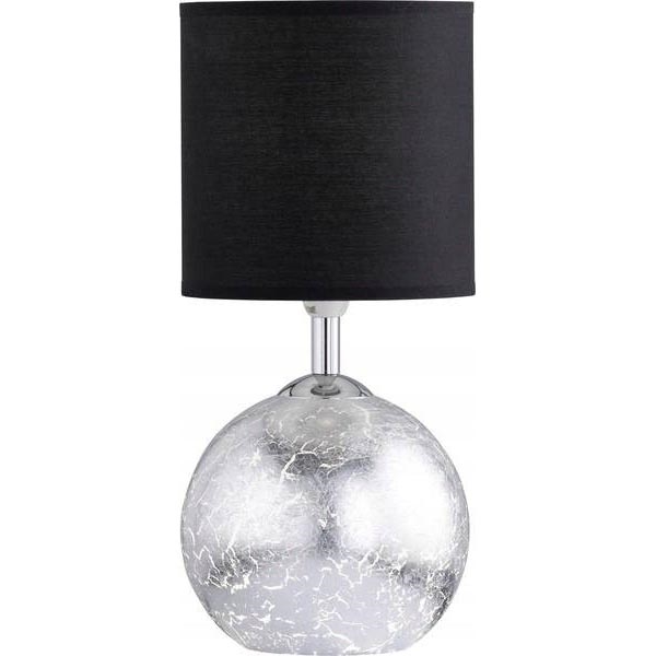 Wofi 8149.02.70.6010 - Lampe de table CARMEN 1xE14/40W/230V noire/argentée