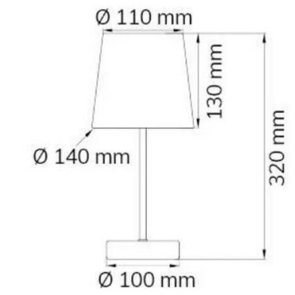 Wofi 8324.01.10.0000 - Lampe de table CESENA 1xE14/42W/230V noir