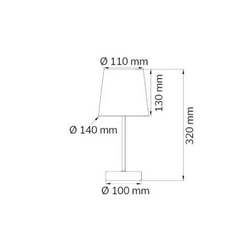Wofi 8324.01.10.0000 - Tafellamp CESENA 1xE14/42W/230V zwart