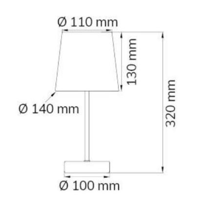 Wofi 8324.01.94.8000 - Tafellamp CESENA 1xE14/42W/230V roze