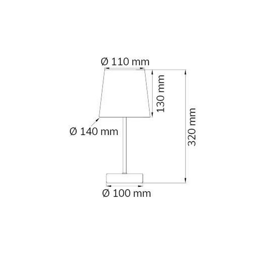 Wofi 832401060000 - Tafellamp CESENA 1xE14/42W/230V wit