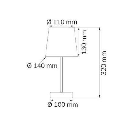 Wofi 832401178000 - Tafellamp CESENA 1xE14/42W/230V groen