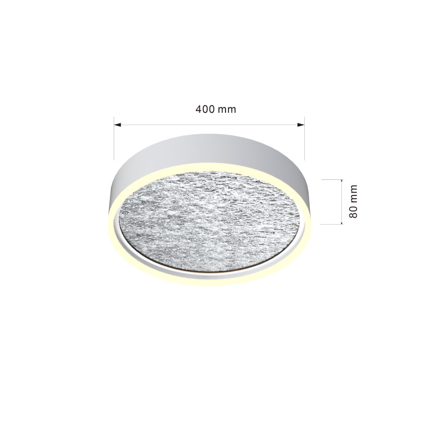 Wofi 9002-103M - Dimbare LED Plafondlamp BORDEAUX LED/37W/230V zilver