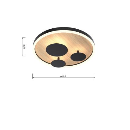 Wofi 9013-306S - Dimbare LED Plafondlamp REIMS LED/26W/230V