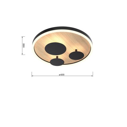 Wofi 9013-306S - Plafonnier à intensité variable REIMS LED/26W/230V