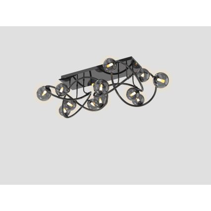 Wofi 9014-1205 - LED Bevestigde Hanglamp NANCY 12xG9/3,5W/230V zwart/glanzend chroom