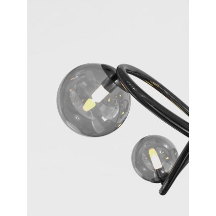 Wofi 9014-1205 - LED Bevestigde Hanglamp NANCY 12xG9/3,5W/230V zwart/glanzend chroom