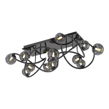 Wofi 9014-1205 - LED Bevestigde Hanglamp NANCY 12xG9/3,5W/230V zwart/glanzend chroom