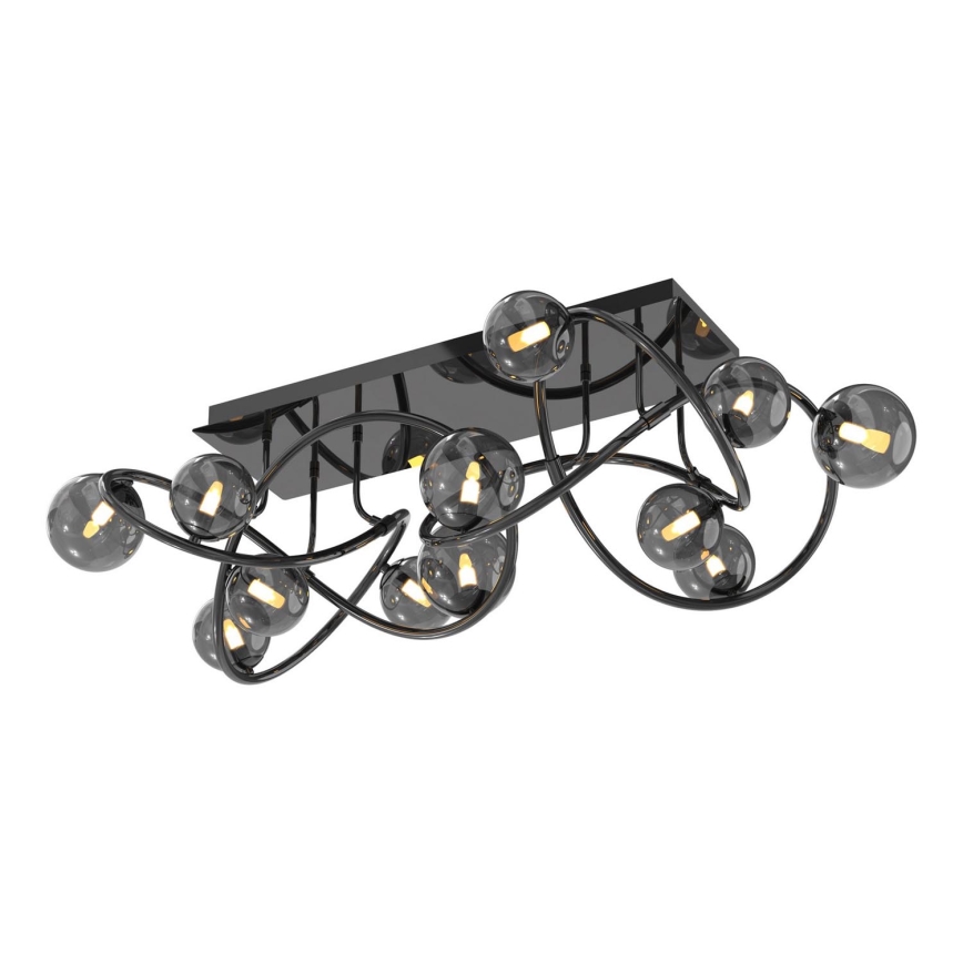 Wofi 9014-1205 - LED Bevestigde Hanglamp NANCY 12xG9/3,5W/230V zwart/glanzend chroom