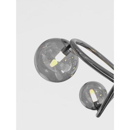 Wofi 9014-805 - LED Bevestigde Hanglamp NANCY 8xG9/3,5W/230V zwart/glanzend chroom