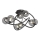 Wofi 9014-805 - LED Bevestigde Hanglamp NANCY 8xG9/3,5W/230V zwart/glanzend chroom