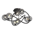 Wofi 9014-805 - Plafonnier LED NANCY 8xG9/3,5W/230V noir/chrome brillant