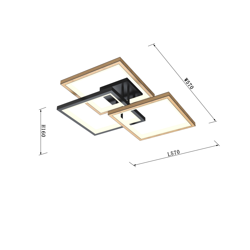 Wofi 9022-306S - Dimbare LED Plafondlamp MATERA LED/40W/230V