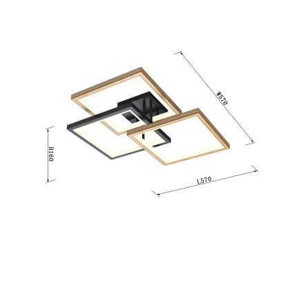 Wofi 9022-306S - Plafonnier à intensité variable MATERA LED/40W/230V