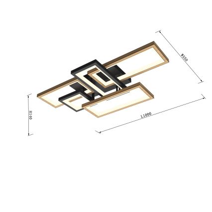 Wofi 9022-506 - LED dimbare plafondlamp MATERA LED/60W/230V