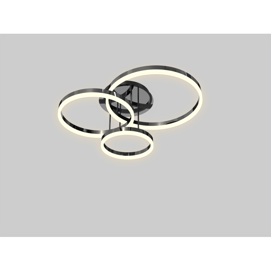 Wofi 9049-405 - Dimbare LED bevestigde hanglamp PERPIGNAN LED/51W/230V zwart/glanzend chroom