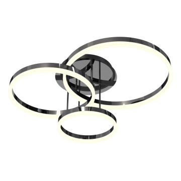 Wofi 9049-405 - Dimbare LED bevestigde hanglamp PERPIGNAN LED/51W/230V zwart/glanzend chroom