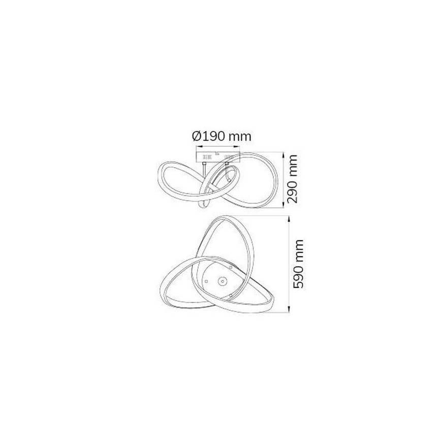 Wofi 9134.01.88.9000 - LED Bevestigde Hanglamp INDIGO LED/45W/230V