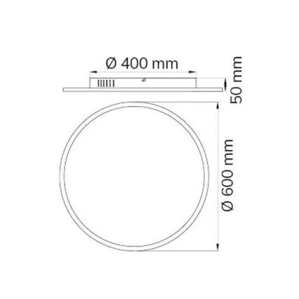 Wofi 9457.01.70.9600 - Dimbare LED plafondlamp LINOX LED/34W/230V 3000-6000K + afstandsbediening