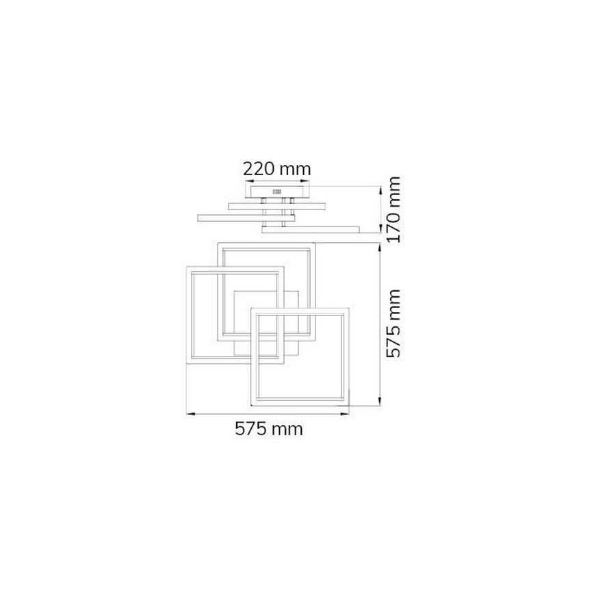 Wofi 9531.03.54.7000 - Dimbare LED bevestigde hanglamp VISO LED/40W/230V