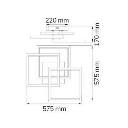 Wofi 9531.03.54.7000 - Plafonnier LED à intensité variable VISO LED/40W/230V