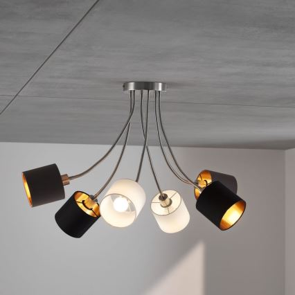 Wofi 9609.06.10.9000 - Hanglamp met vaste pendel CHARME 6xE14/40W/230V