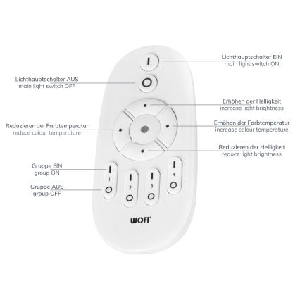 Wofi 9694.01.70.7120 - Dimbare LED plafondlamp MILO LED/52W/230V 2700-6000K + afstandsbediening