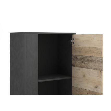 Woonwand BRICK bruin/zwart