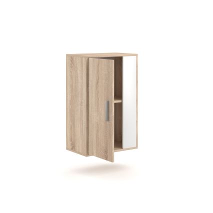 Woonwand BRICK sonoma eik/wit