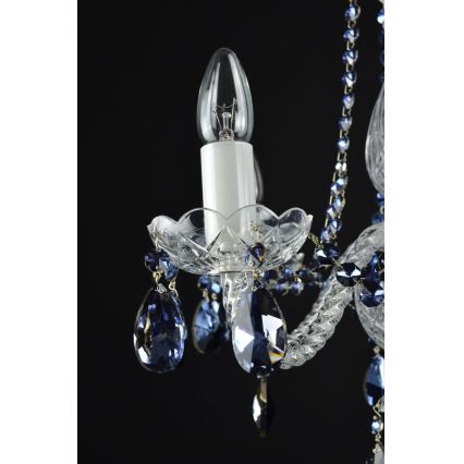 Wranovsky JWZ102052101 - Lustre en cristal sur chaîne DE LUXE 5xE14/40W/230V