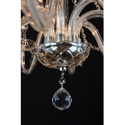 Wranovsky JWZ117082101 - Lustre en cristal sur chaîne BONTON 8xE14/40W/230V