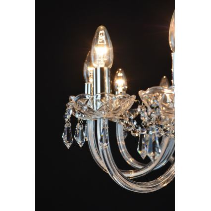 Wranovsky JWZ117122101 - Lustre en cristal sur chaîne BONTON 12xE14/40W/230V