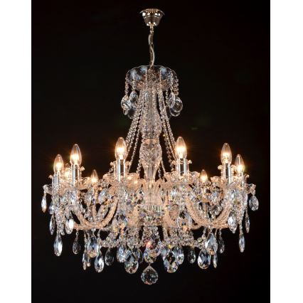 Wranovsky JWZ124122101 - Kristallen kroonluchter aan ketting IMPERIAL 12xE14/40W/230V