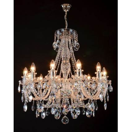 Wranovsky JWZ124122101 - Lustre en cristal sur chaîne IMPERIAL 12xE14/40W/230V