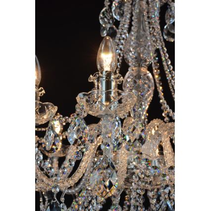 Wranovsky JWZ124122101 - Lustre en cristal sur chaîne IMPERIAL 12xE14/40W/230V