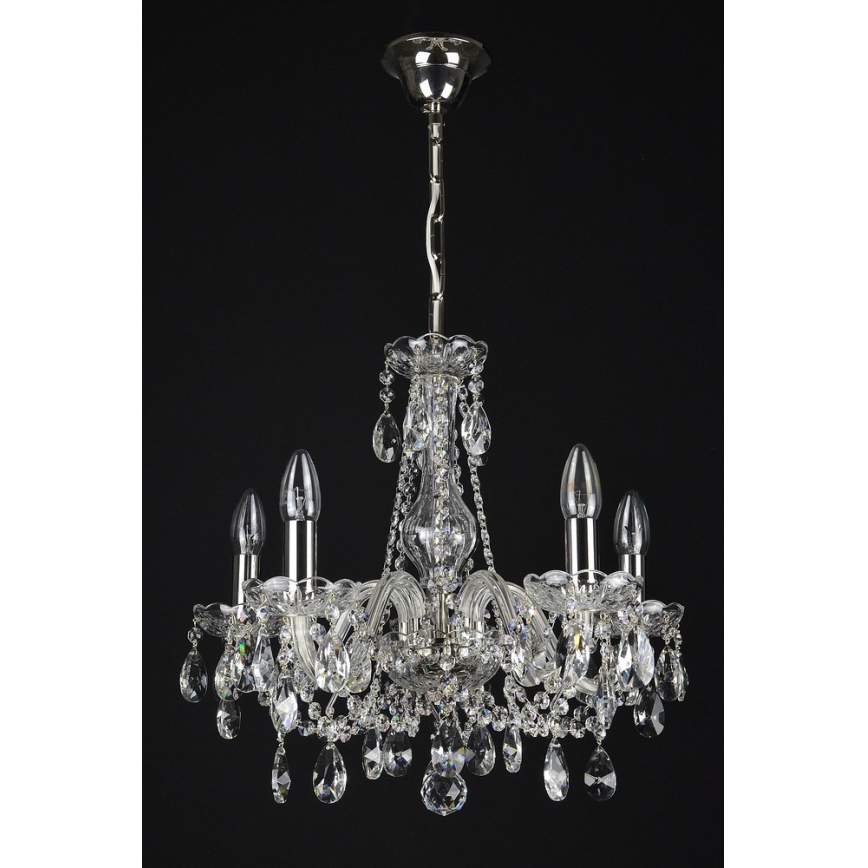 Wranovsky JWZ153052101 - Lustre en cristal sur chaîne OLIVE 5xE14/40W/230V