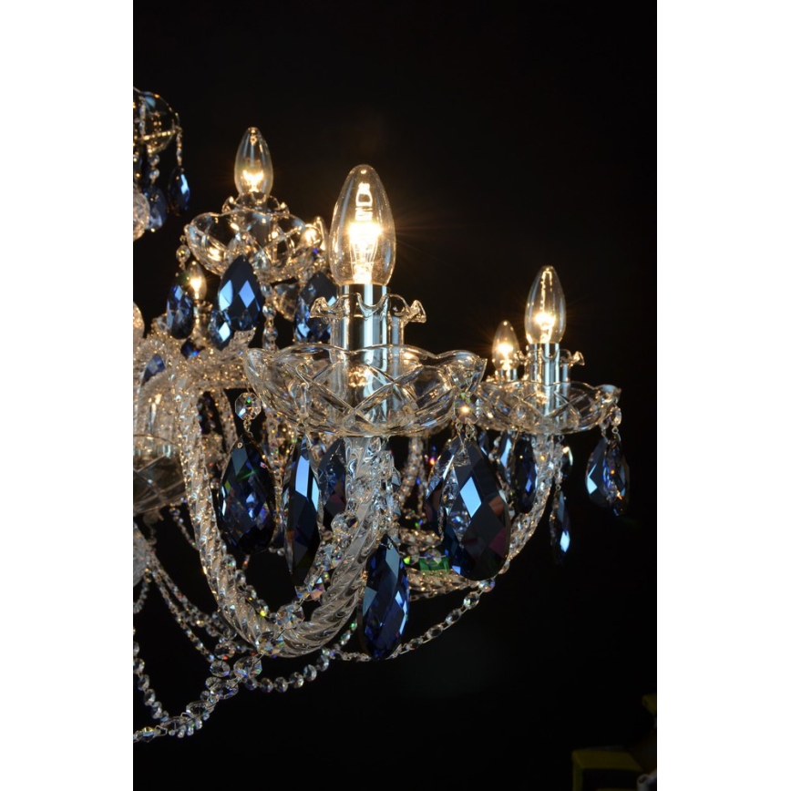 Wranovsky JWZ166182231 - Kristallen kroonluchter aan ketting OCEAN 18xE14/40W/230V