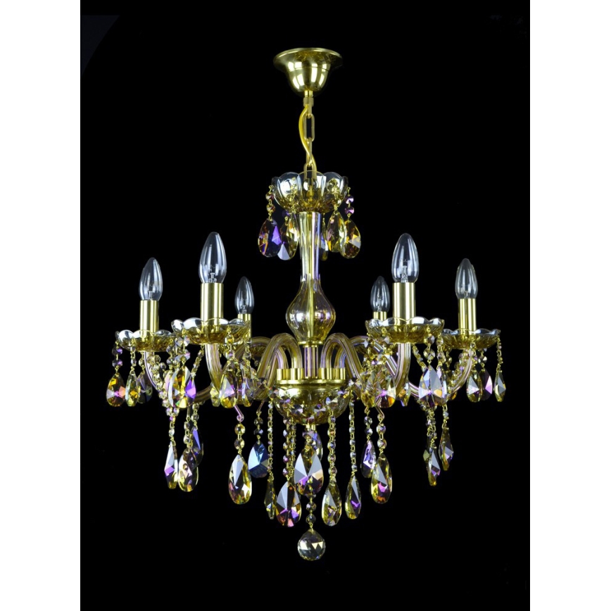 Wranovsky JWZ167061100 - Lustre en cristal sur chaîne CLARIT 6xE14/40W/230V