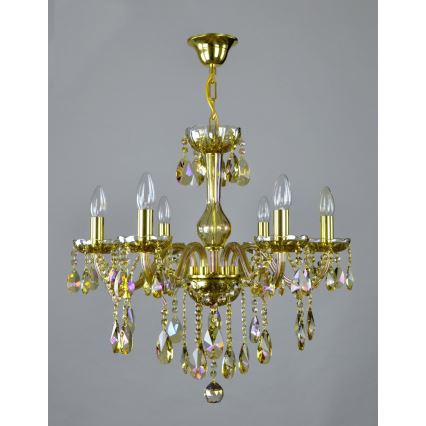 Wranovsky JWZ167061100 - Lustre en cristal sur chaîne CLARIT 6xE14/40W/230V