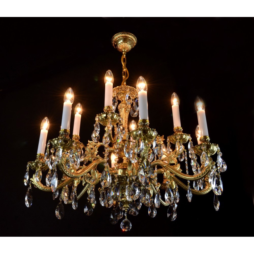 Wranovsky JWZ237121100 - Lustre en cristal sur chaîne AVIOR 12xE14/40W/230V