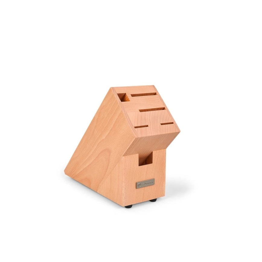 Wüsthof - CLASSIC koksmes 20 cm in beukenhouten standaard, beige