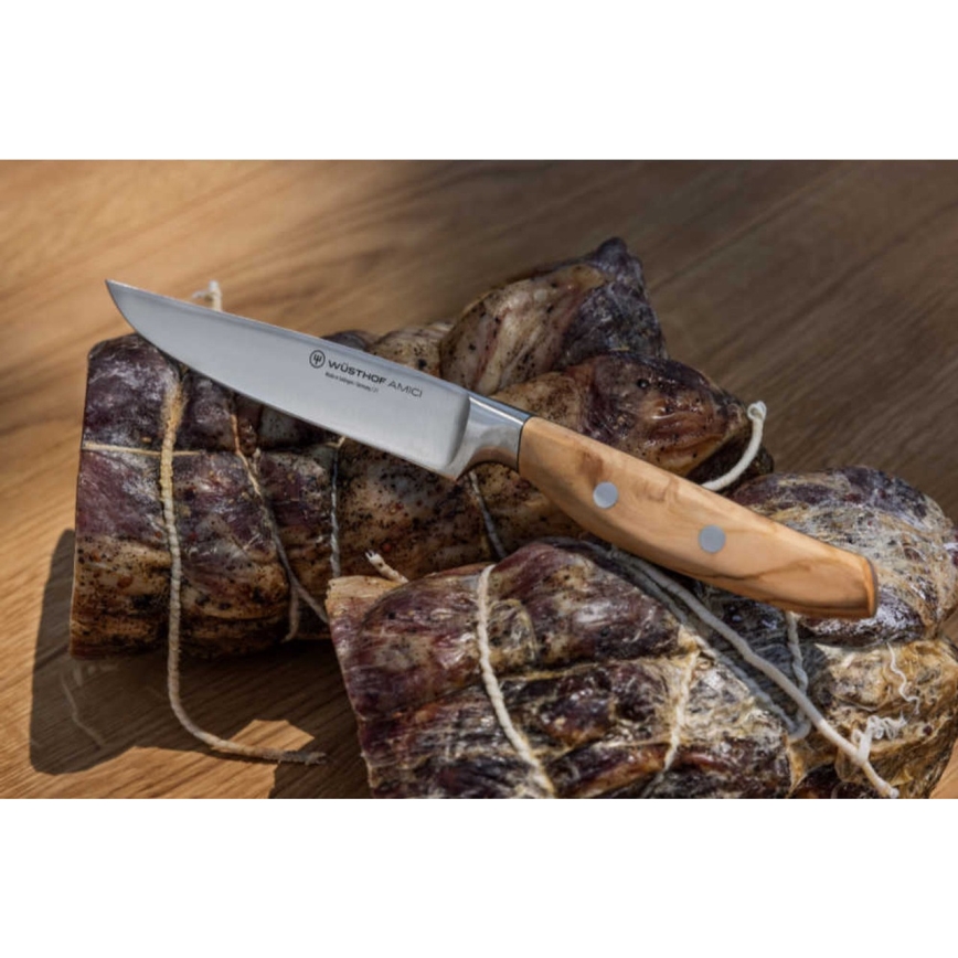 Wüsthof - Couteau à steak AMICI 12 cm bois d'olivier