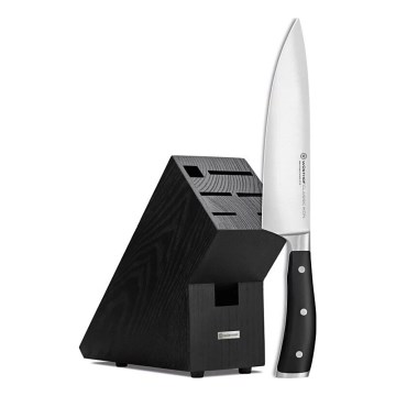 Wüsthof - Couteau de chef CLASSIC IKON 20 cm dans un stand hêtre/noir