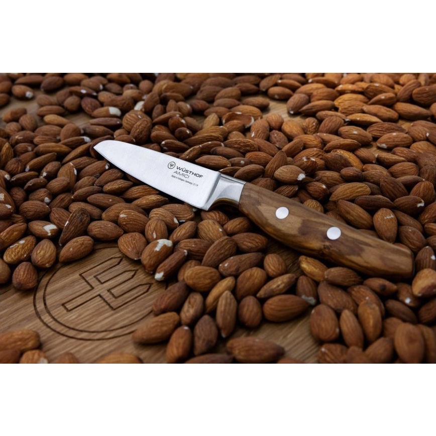 Wüsthof - Couteau de cuisine pour légumes AMICI 9 cm bois d'olivier