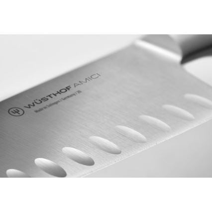 Wüsthof - Couteau de cuisine santoku AMICI 17 cm bois d'olivier