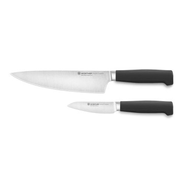 Wüsthof - Ensemble PARTNER de 2 couteaux de cuisine, finition noire