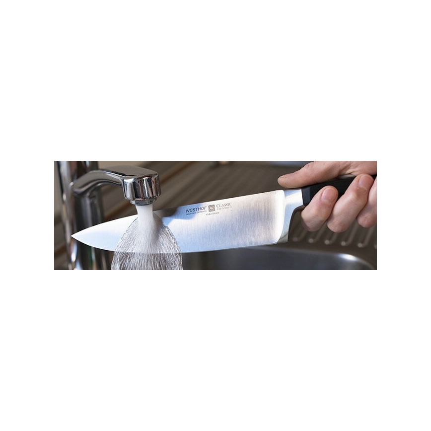 Wüsthof - Jeu de couteaux de cuisine CLASSIC IKON 3 pcs noir